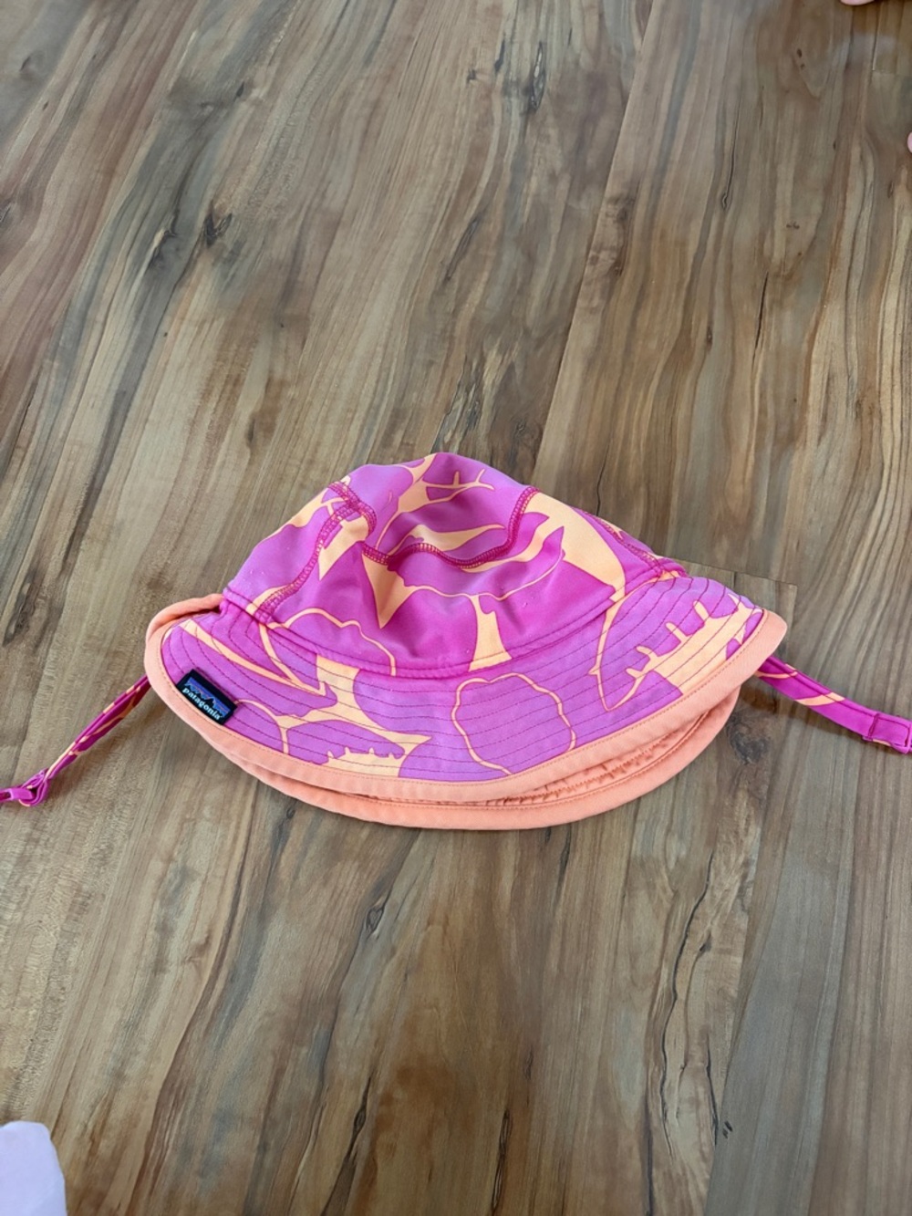 Patagonia Kids Pink & Peach Printed Bucket Hat